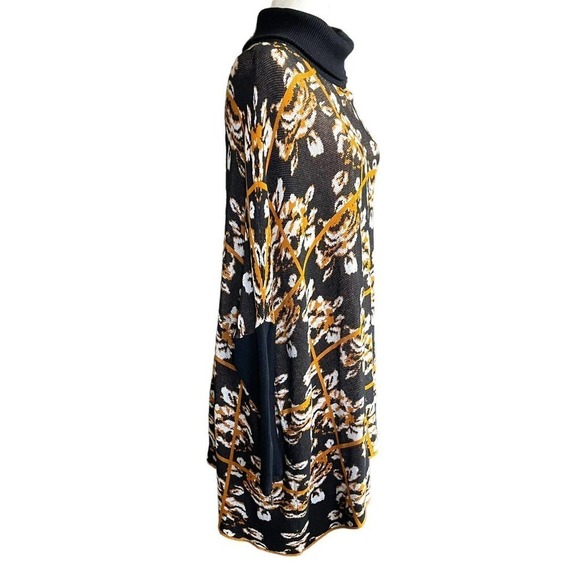 Joseph A. Women's Black Multi Floral Turtleneck Sweater Size M NWT Rtl $78 - Picture 7 of 15